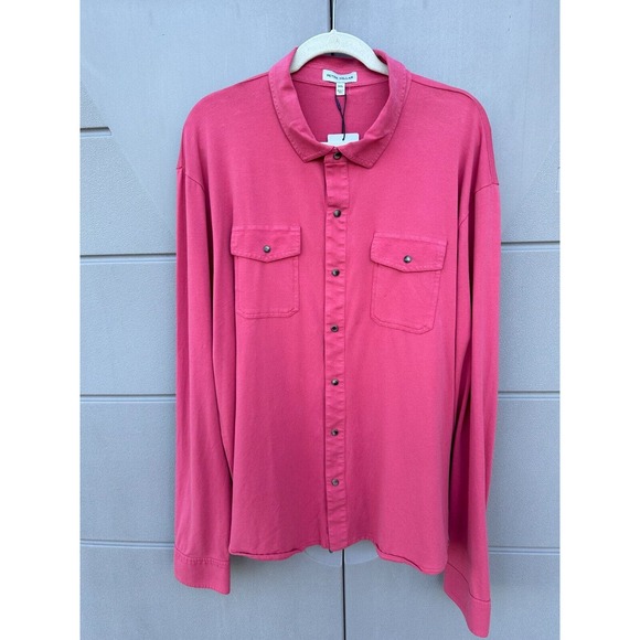 Peter Millar NWT Lava Wash Jersey Snap-Front Shirt MF22K20 In Creed Size XXL - Picture 3 of 12